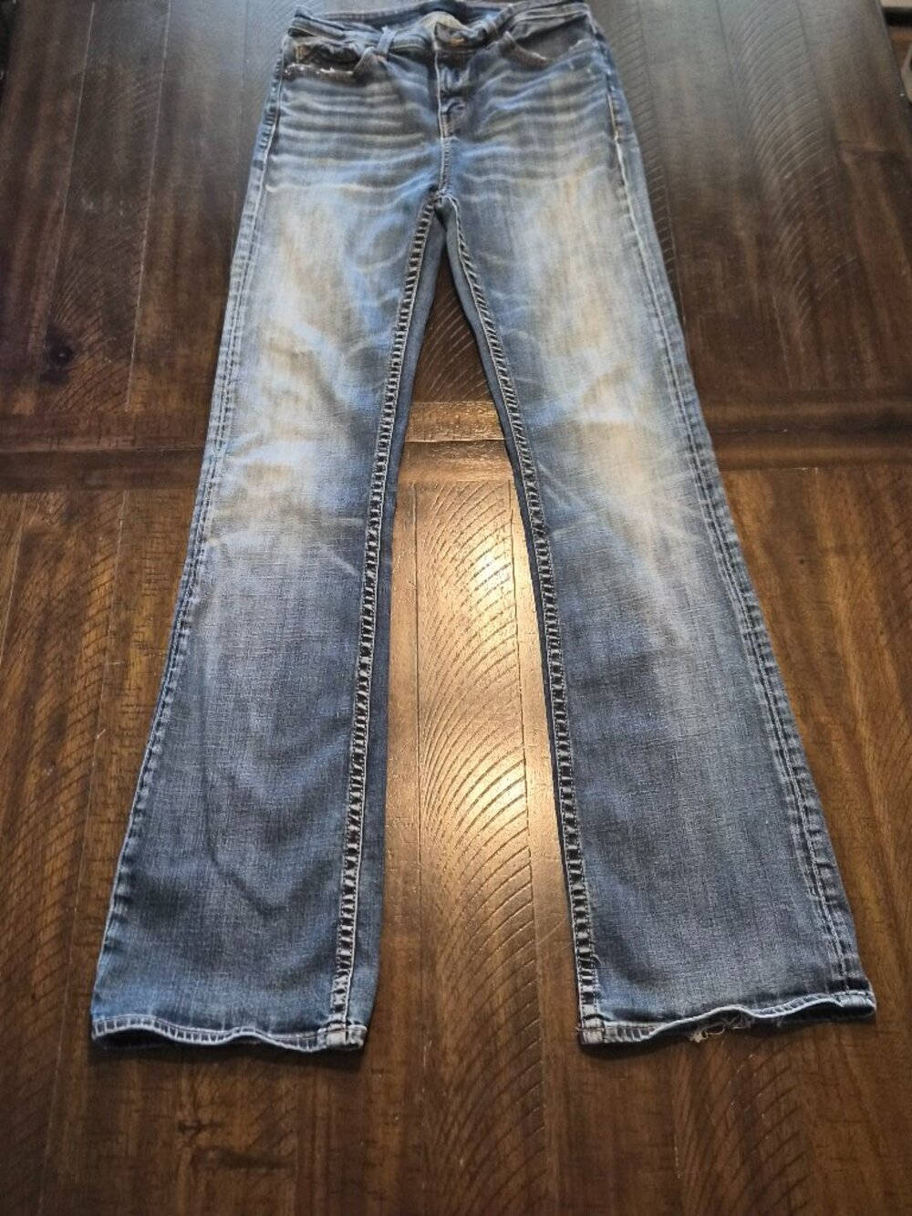 Buckle Black Curvy Bootcut Stretch Denim Jeans Womens Sz 27x34 Y2K Western H131